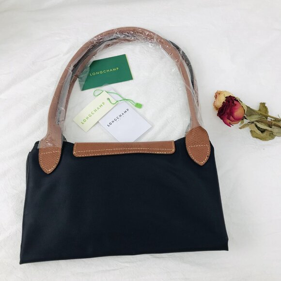 NWT Longchamp Le Pliage Original Large Shoulder Nylon Bag Tote  Black - Picture 3 of 12